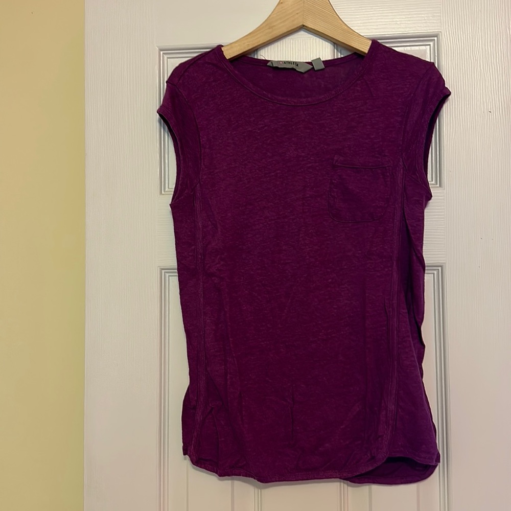 Athleta Linen Cap Sleeve top